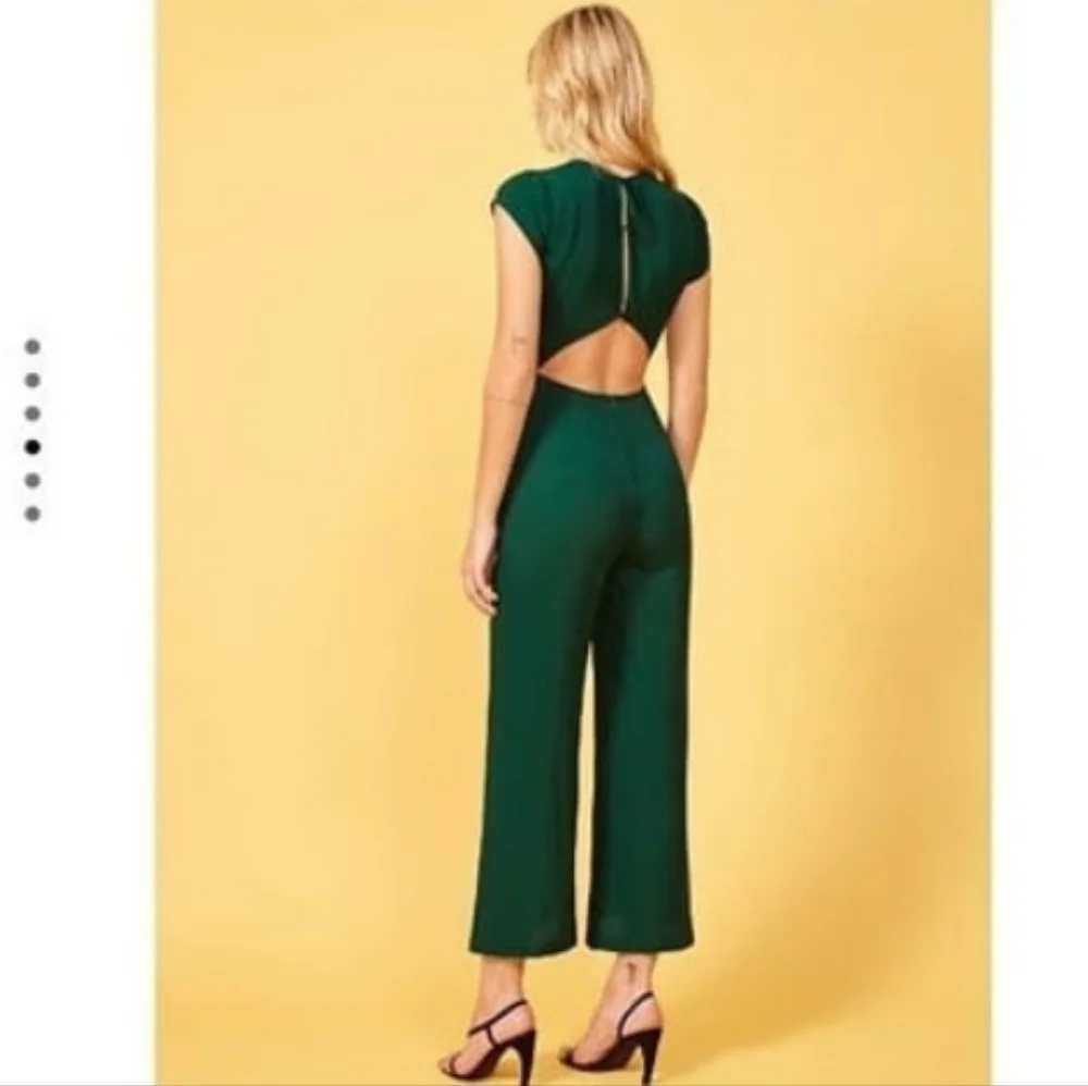 Reformation Emerald Green Jumpsuit. Size 0